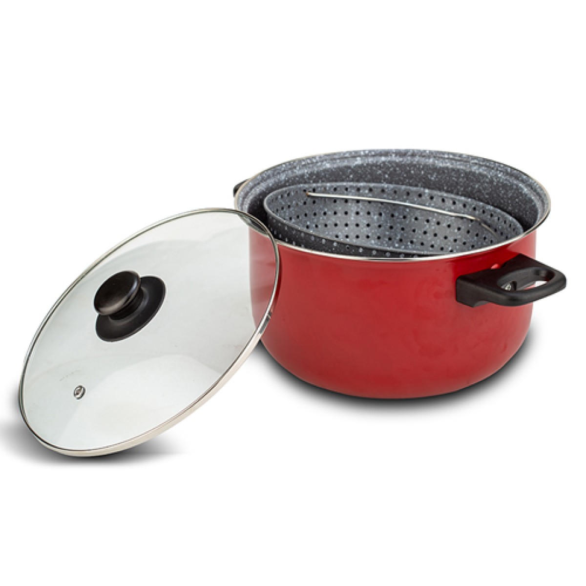 Nava Taurus Κατσαρόλα Ατμομάγειρας 22cm με Αντικολλητική Επίστρωση Stone