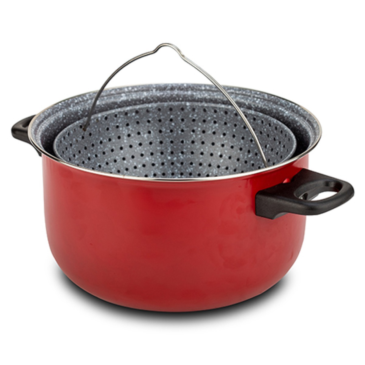 Nava Taurus Κατσαρόλα Ατμομάγειρας 22cm με Αντικολλητική Επίστρωση Stone