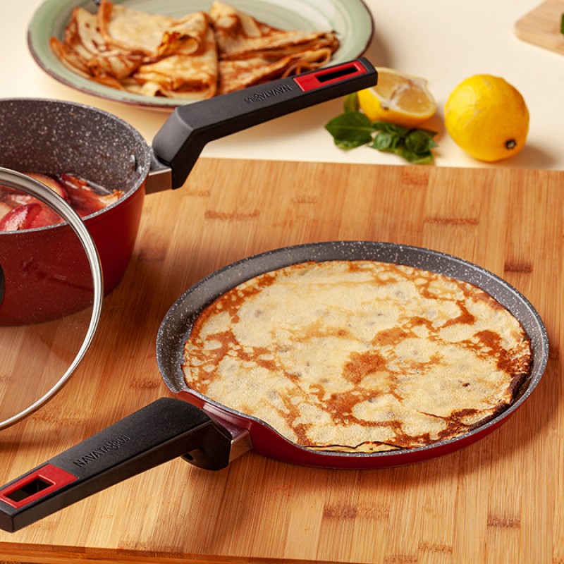 Nava Taurus Αντικολλητική Κρεπιέρα Stone 24cm με 5 Επιστρώσεις