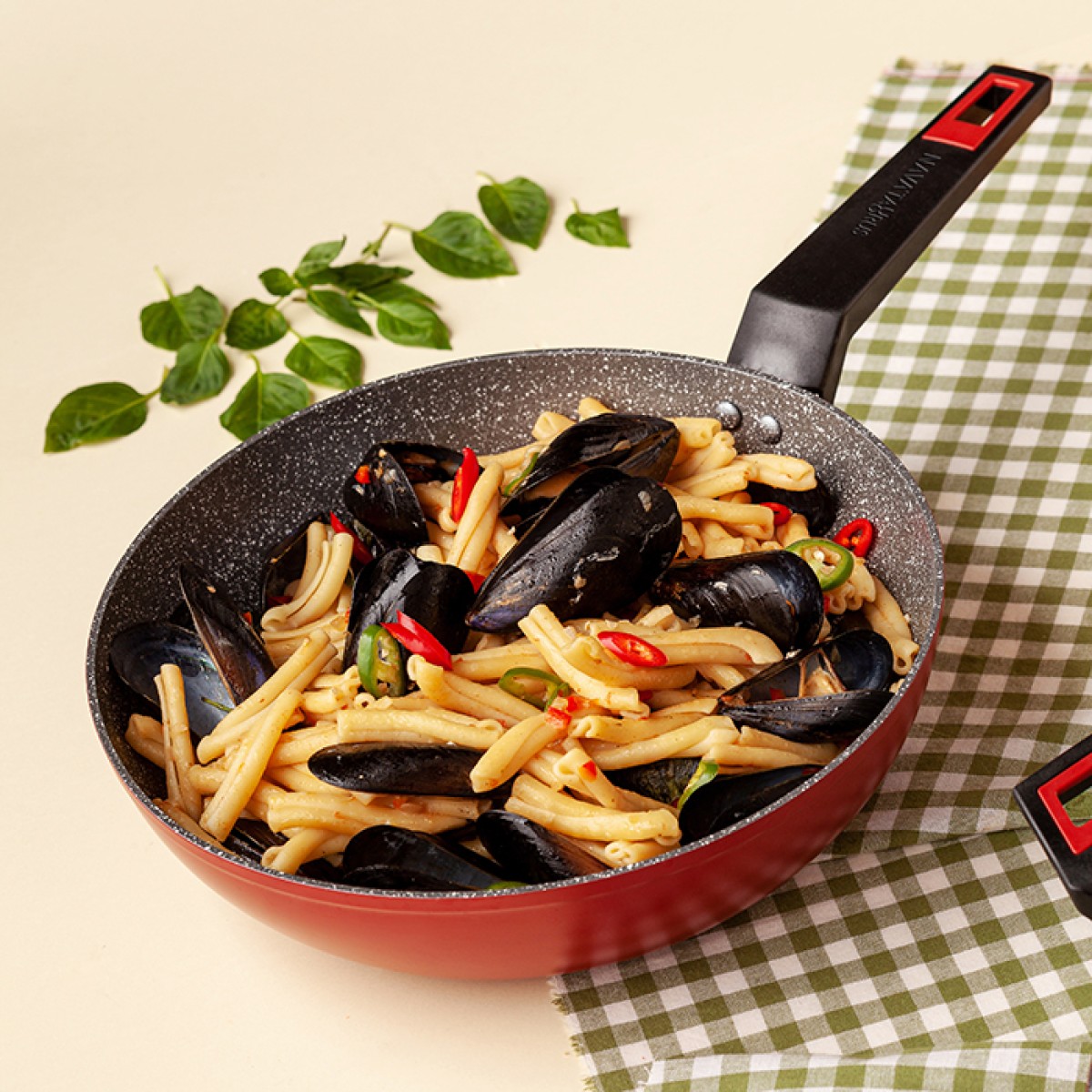 Nava Taurus Αντικολλητικό Wok Stone 28cm με 5 Επιστρώσεις