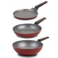 Nava Taurus Σετ 3τμχ: Τηγάνι 26cm, Wok 28cm & Κρεπιέρα 24cm Stone 5 Επιστρώσεων