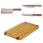 Nava Terrestrial Σετ 3 Μαχαίρια & Επιφάνεια Κοπής Bamboo – Επαγγελματική Απόδοση & Φυσική Κομψότητα στην Κουζίνα