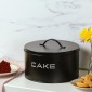 NAVA Μεταλλική Τουρτιέρα 25cm με Καπάκι Total Black