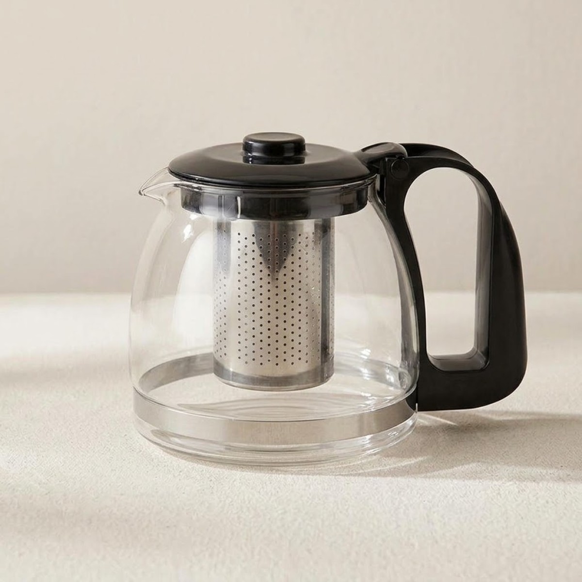 Μεγάλη Γυάλινη Τσαγιέρα 1250ml με Ανοξείδωτο Φίλτρο