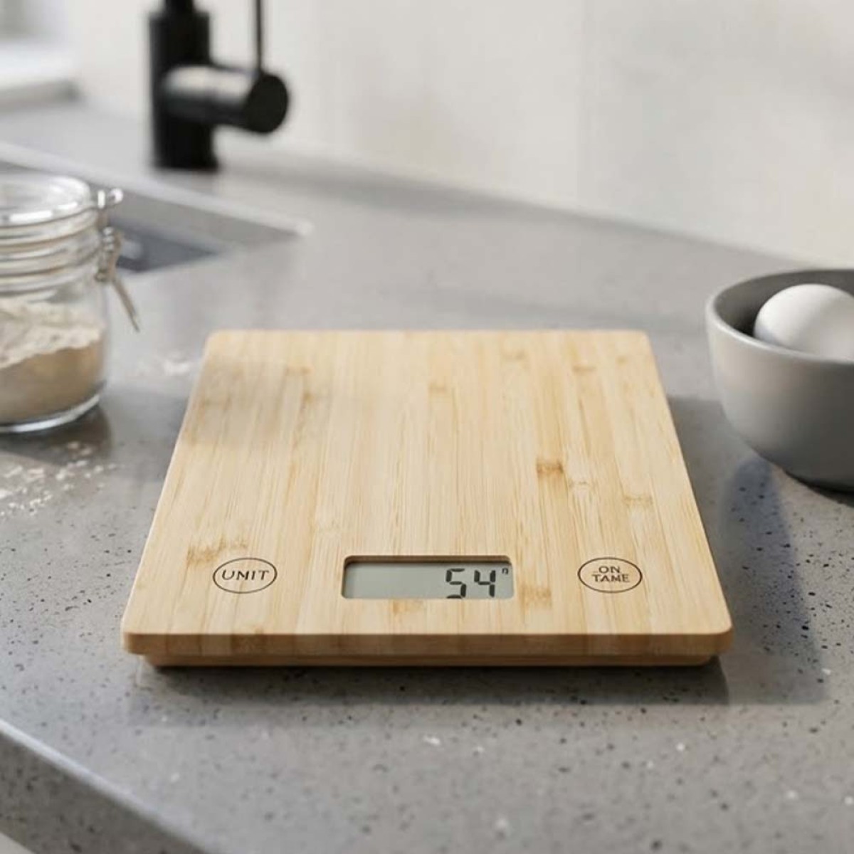 Ψηφιακή Ζυγαριά Κουζίνας με Επιφάνεια Bamboo – Υψηλής Ακρίβειας 1gr έως 5kg
