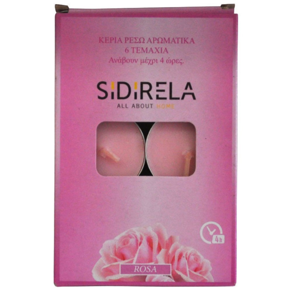 Sidirela Rose Σετ 6 Αρωματικά Κεριά Ρεσώ 