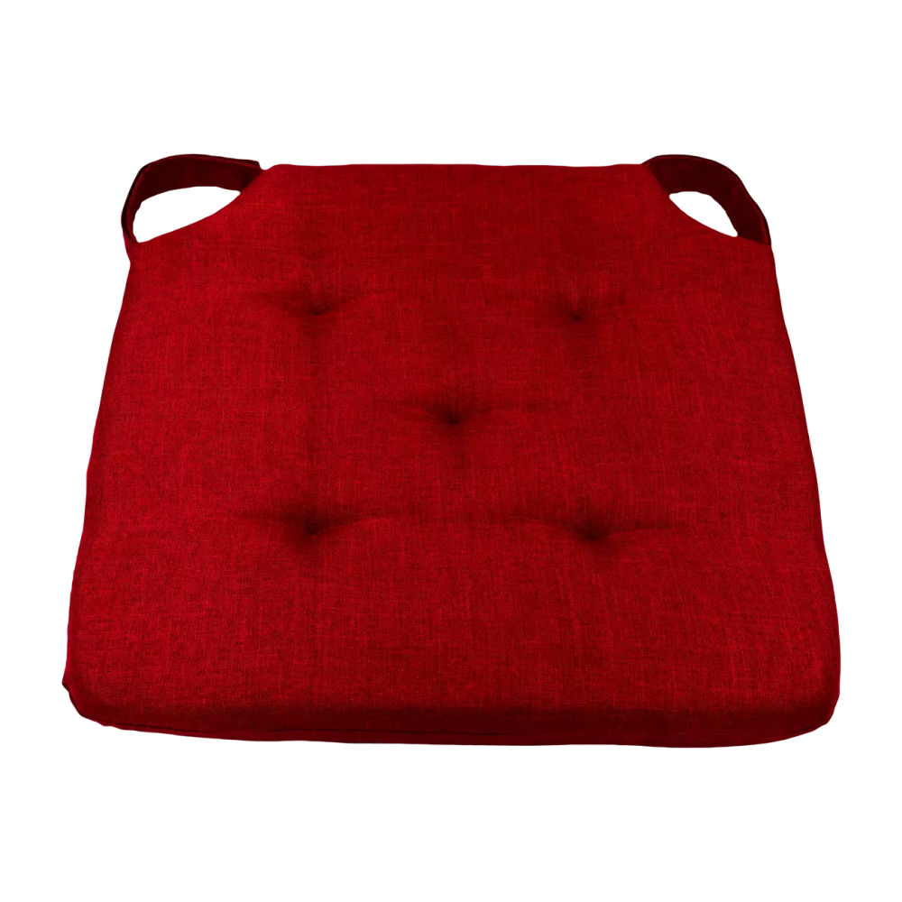 Μαξιλάρι Καρέκλας 2 Όψεων (40x40x4) Sidirela Fiona Red E-3424-3
