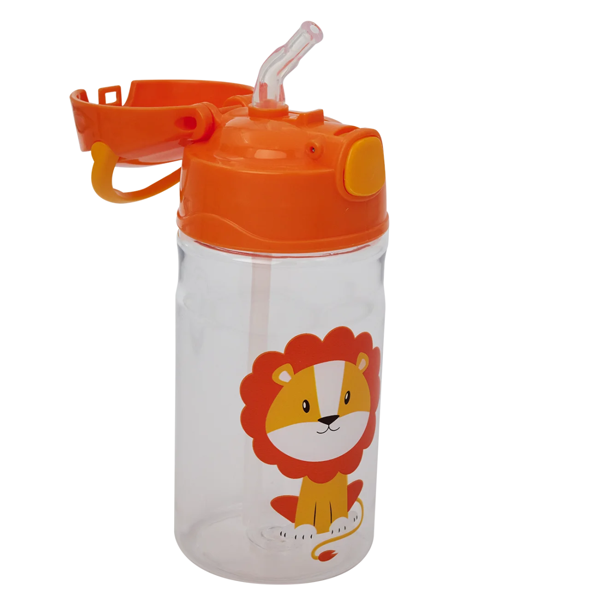 Παιδικό Παγούρι 420ml Πλαστικό με Καλαμάκι Sidirela Baby Orange E-4349-3