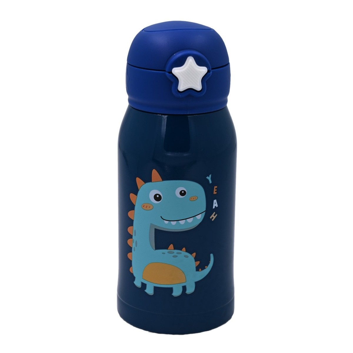 Lunch Set: Ανοξείδωτο Φαγητοδοχείο 500ml Blue με Μαχαιροπίρουνα & Παιδικό Ανοξείδωτο Θερμός Baby Dinosaur 460ml με Καλαμάκι