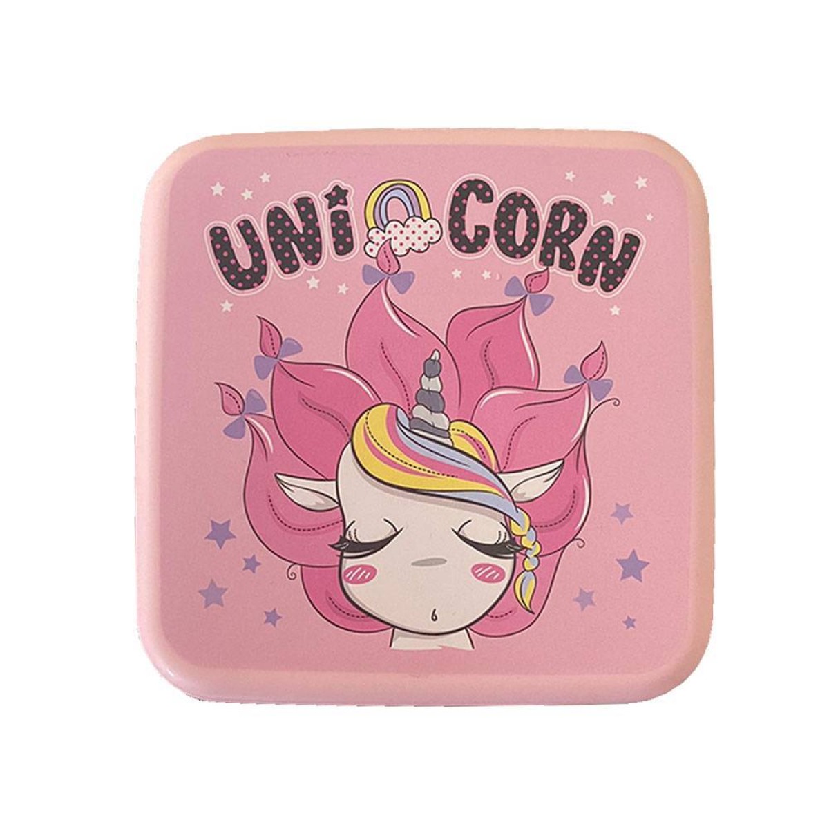 Παιδικό Φαγητοδοχείο 4 Θέσεων 1lt Πλαστικό Sidirela Unicorn Pink E-3614