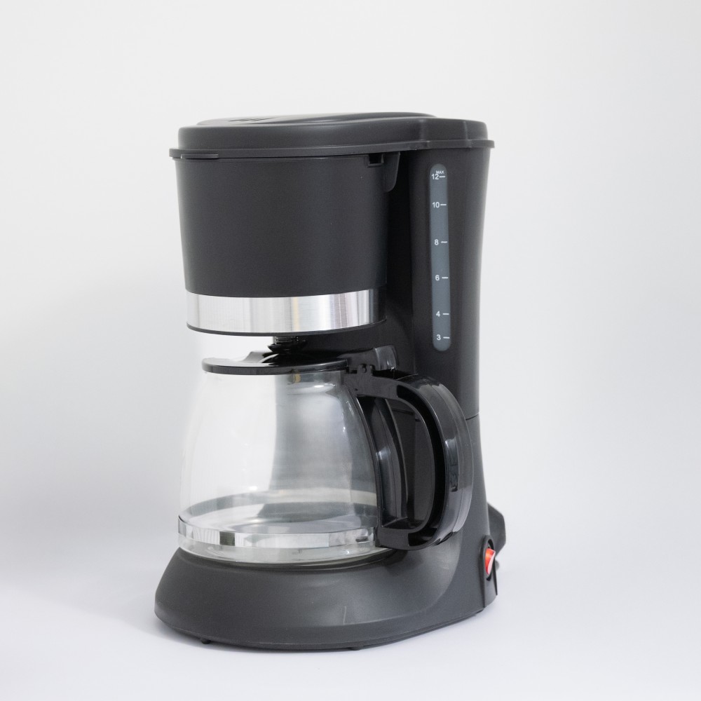 Sidirela Black Καφετιέρα Φίλτρου 900W Πλαστική με Γυάλινη Κανάτα 1.2lt E-2700-1