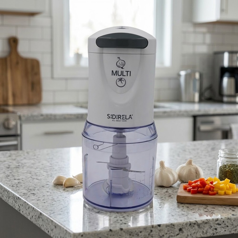 Sidirela Multi White Πολυκόπτης 400W με Δοχείο 500ml & Διπλές Λεπίδες