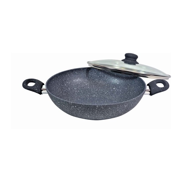 Sidirela Granite Κατσαρόλα Wok Ν.28 με Αντικολλητική Επίστρωση Γρανίτη