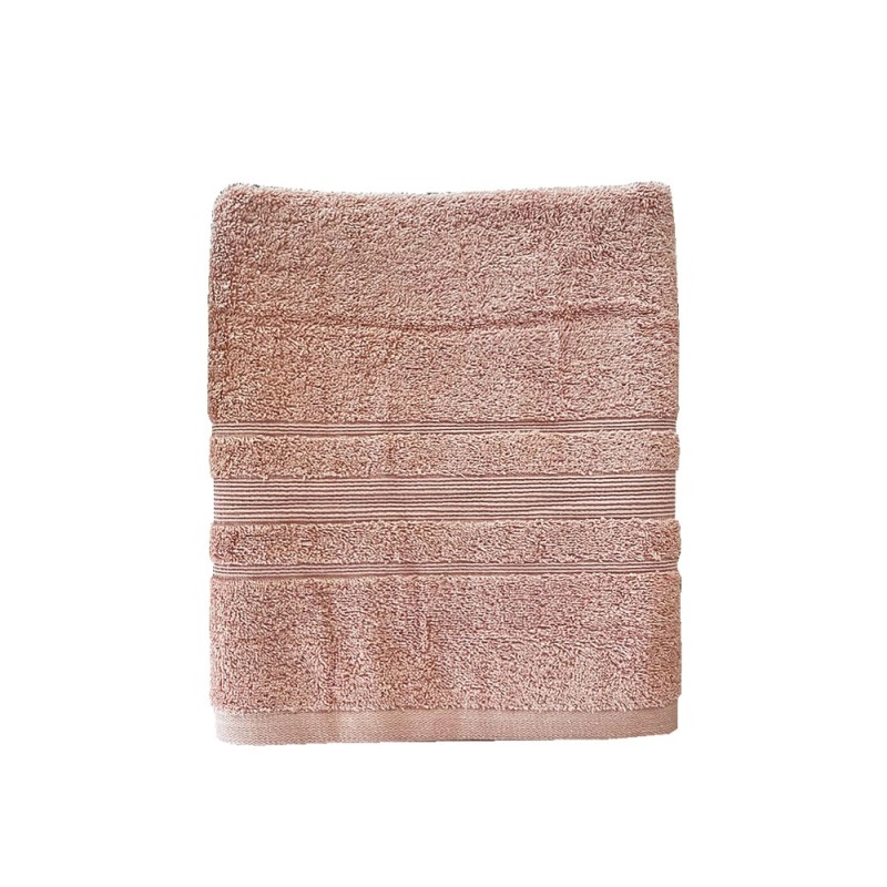Πετσέτα Προσώπου 550grs (50x90) 100% Βαμβάκι Sidirela Line Pink Nude E-3202-3