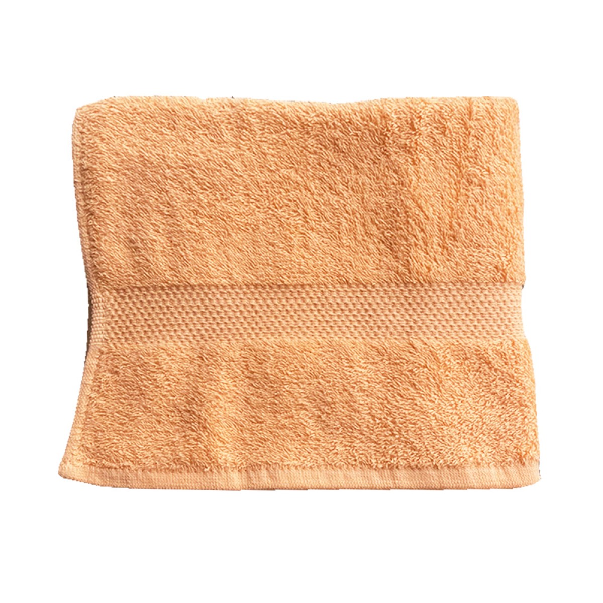 Πετσέτα Προσώπου 450grs (50x90) 100% Βαμβάκι με μπορντούρα με ανάγλυφο σχέδιο έντονο πορτοκαλί χρώμα Sidirela Toulip E-1765-8