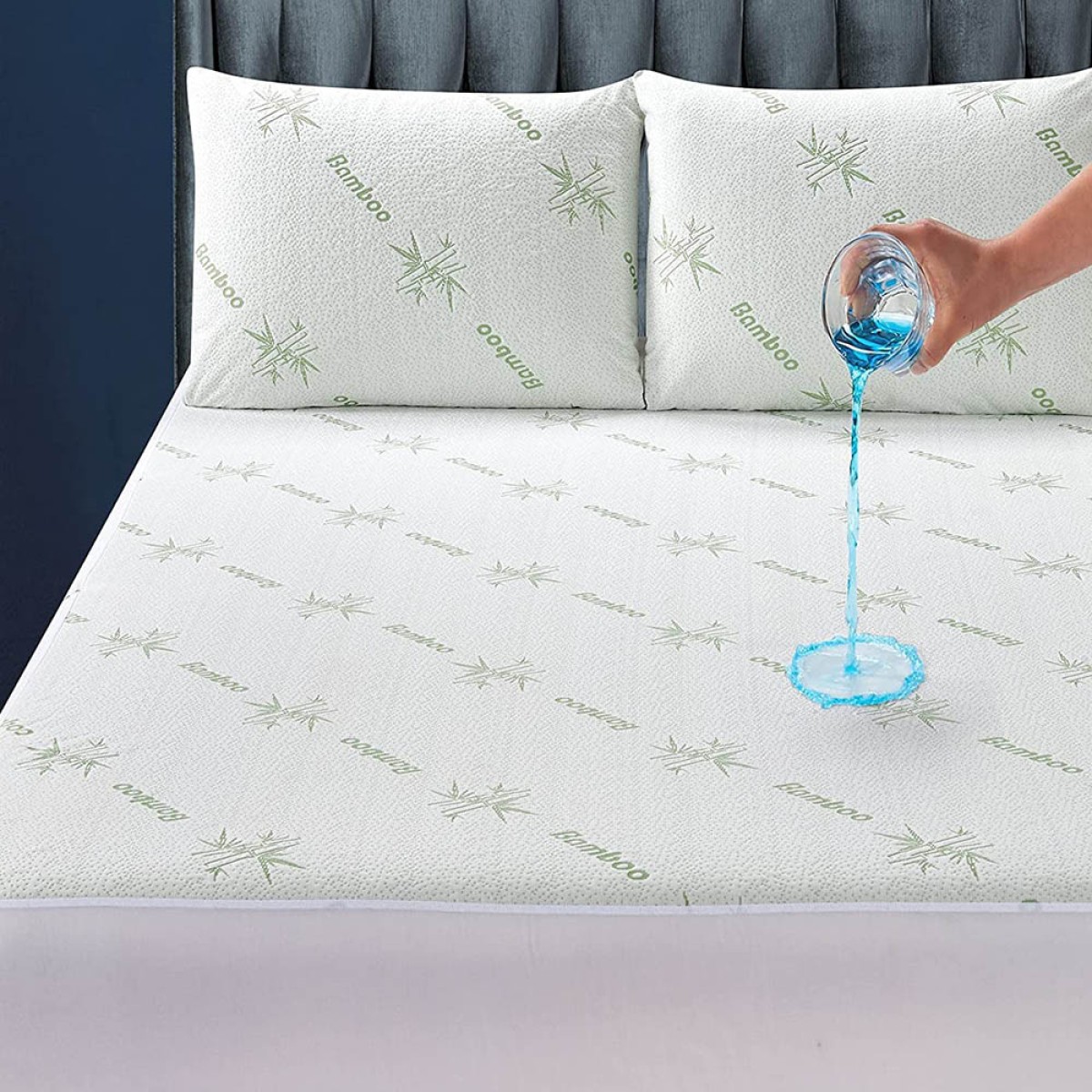 Sidirela Bamboo Αδιάβροχο Σετ 3τμχ – Κάλυμμα Στρώματος Υπέρδιπλο (180x200+30) & 2 Αδιάβροχα Καλύμματα Μαξιλαριών (50x70) - Υποαλλεργικό & Αναπνεύσιμο