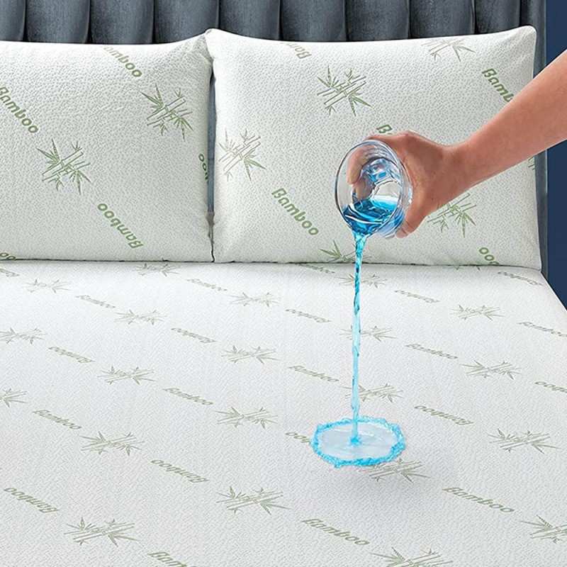 Sidirela Bamboo Αδιάβροχο Σετ 3τμχ – Κάλυμμα Στρώματος Μονό (100x200+30) & 2 Αδιάβροχα Καλύμματα Μαξιλαριών (50x70) - Υποαλλεργικό & Αναπνεύσιμο