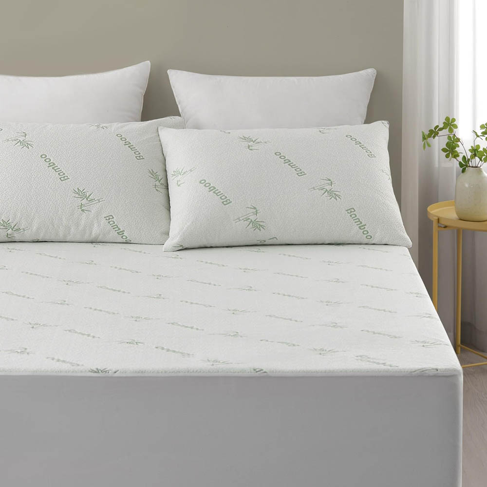 Sidirela Bamboo Σετ 3τμχ – Κάλυμμα Στρώματος Διπλό (160x200+30) & 2 Καλύμματα Μαξιλαριών (50x70) - Υποαλλεργικό & Αναπνεύσιμο