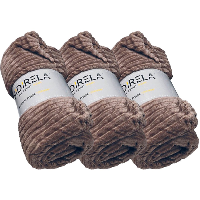 Sidirela Cocoon Light Brown Σετ 3 Κουβέρτες Fleece - 2 Μονές (150x220) & 1 Διπλή (200x220)