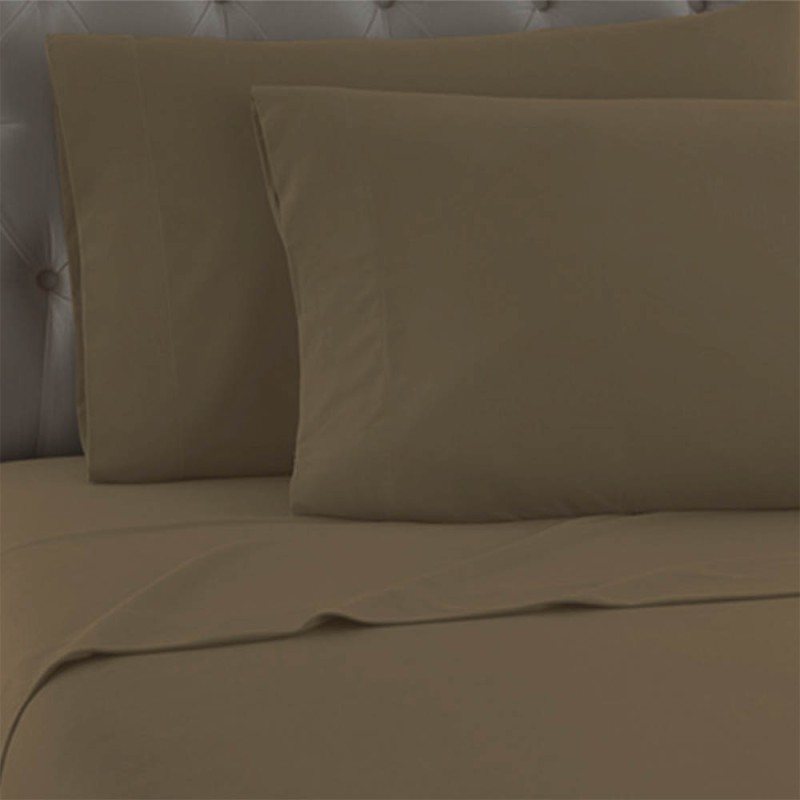 Σεντόνι Διπλό (220x260) 100% Βαμβάκι Sidirela Brown E-3820-4