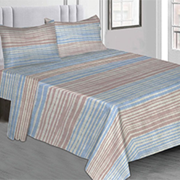 Παπλωματοθήκη Διπλή (220x240) 100% Βαμβάκι Percale - Sidirela Sueno Stripes