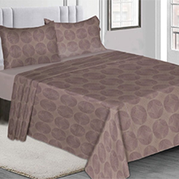 Παπλωματοθήκη Διπλή (220x240) 100% Βαμβάκι Percale - Sidirela Sueno Brown Circles