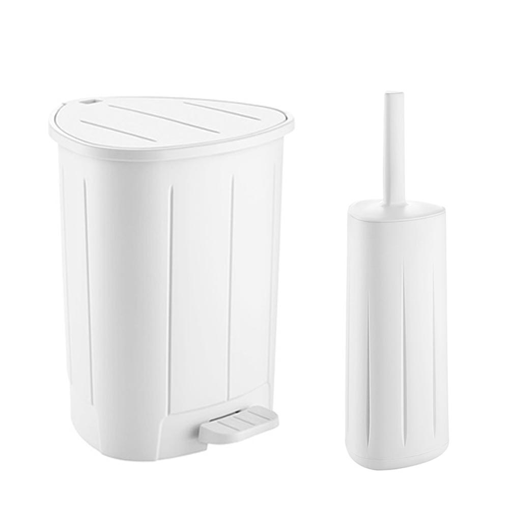 Trio White Σετ Πεντάλ 8Lt + Πιγκάλ Πλαστικό