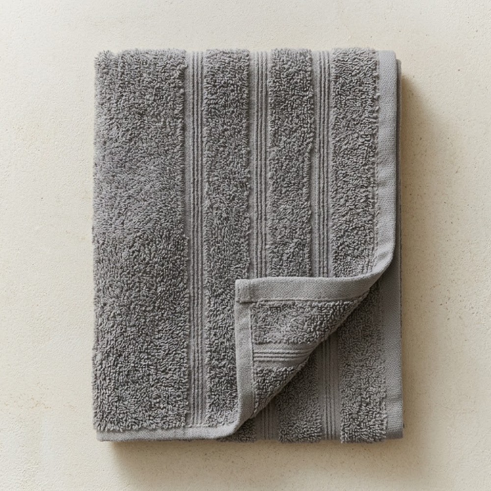 Πετσέτα Προσώπου (50x90) 100% Βαμβάκι 550gsm Γκρι - Σειρά Line