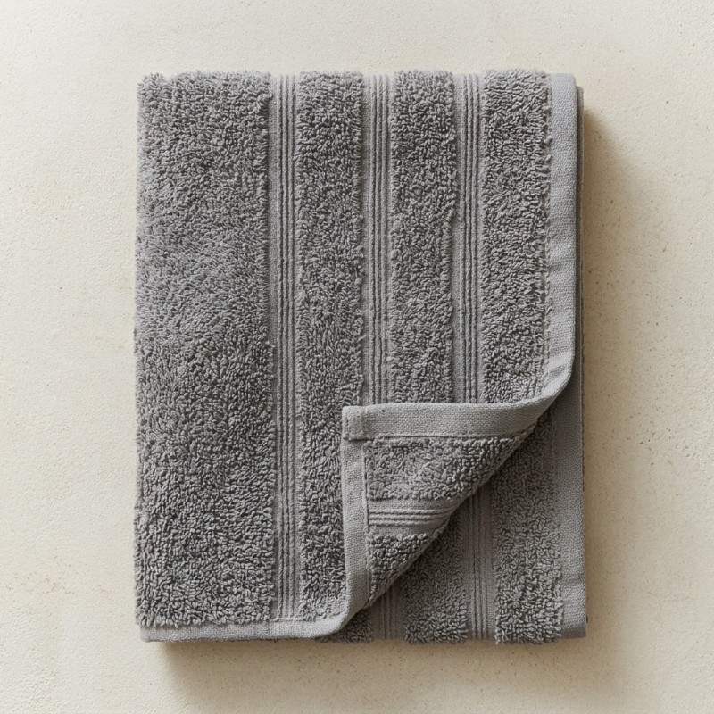 Πετσέτα Προσώπου (50x90) 100% Βαμβάκι 550gsm Γκρι - Σειρά Line