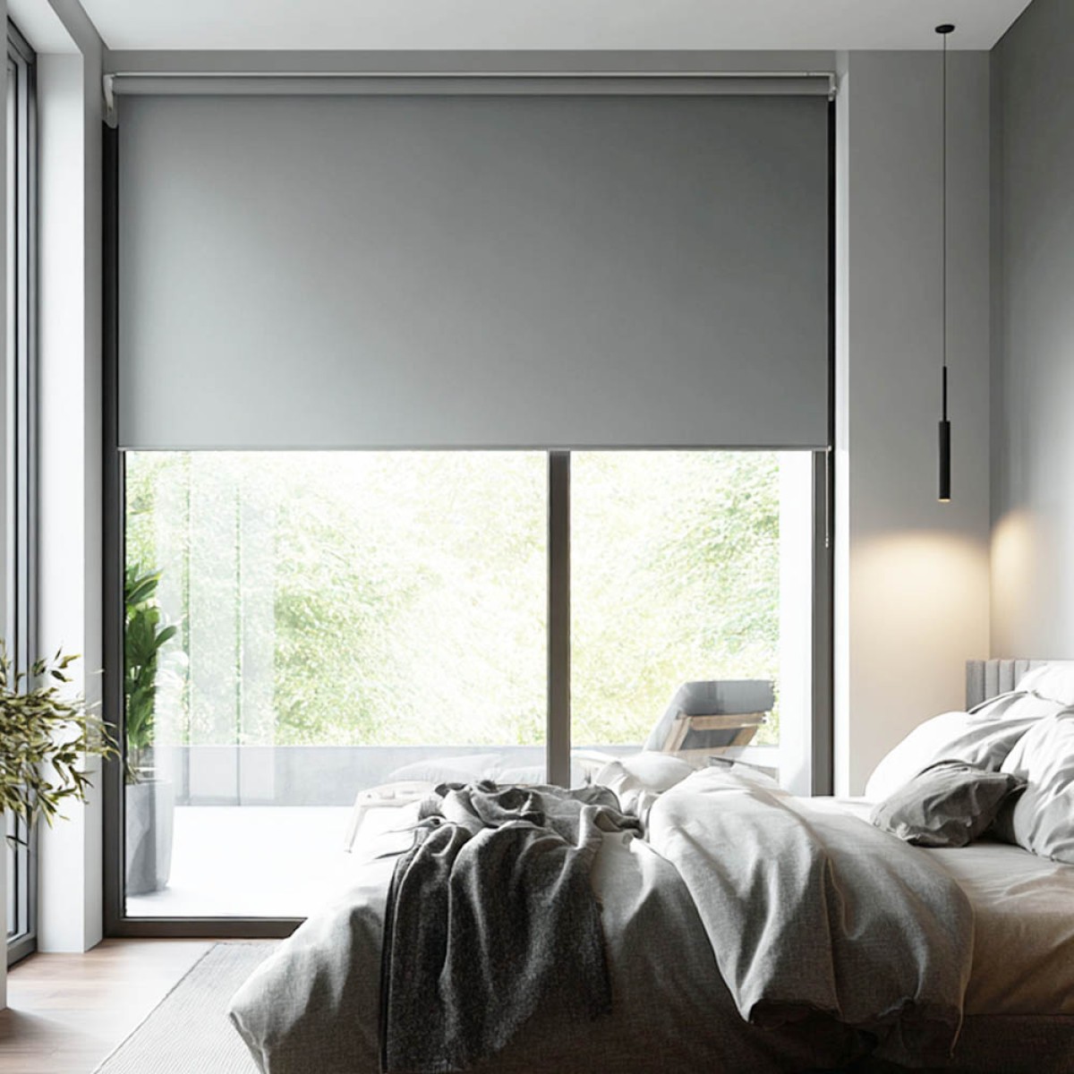 Sidirela Grey Roller Blackout (160x210) 100% Συσκότιση & Σκίαση