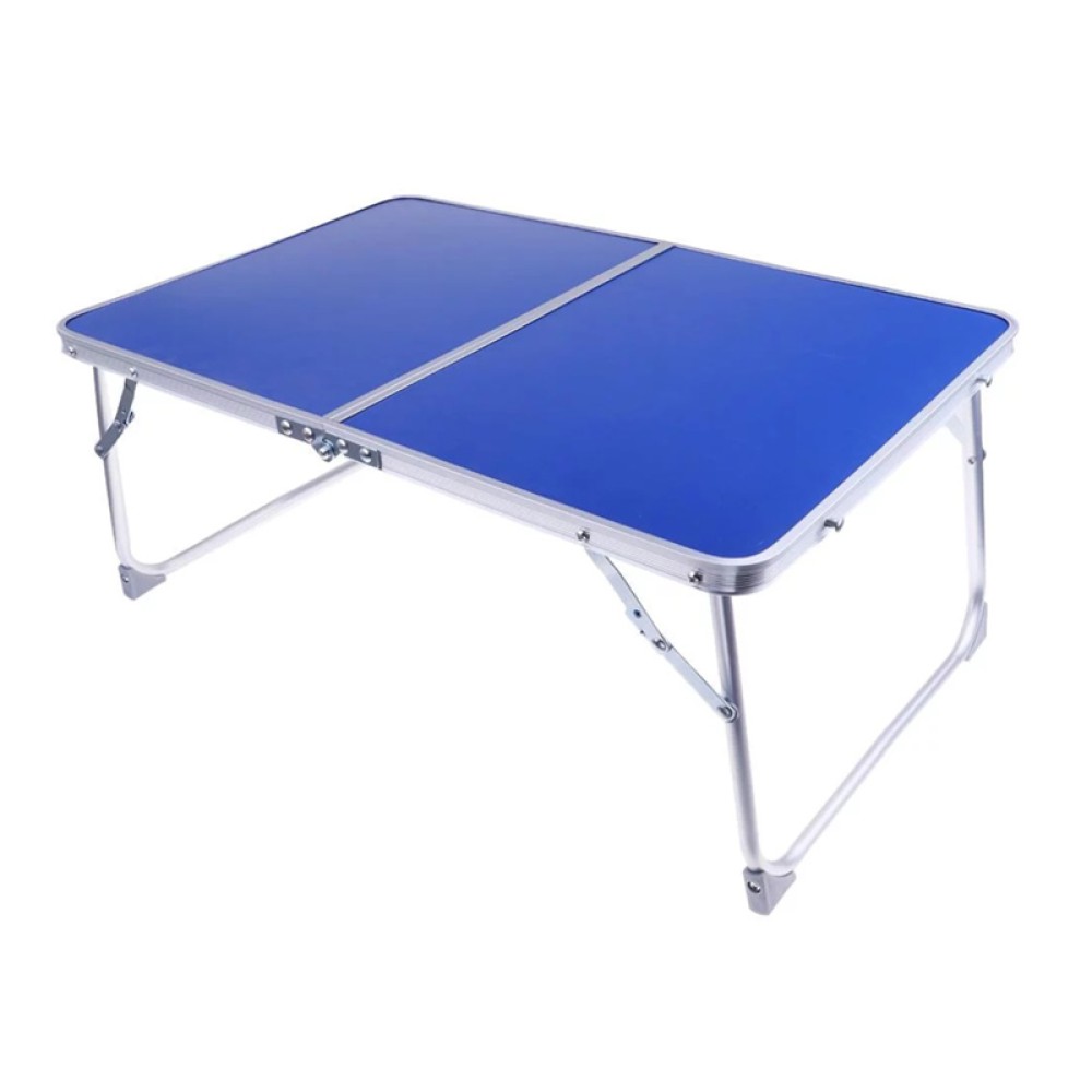Τραπέζι Πτυσσόμενο (60x40x24.5) Αλουμίνιο με Επίστρωση MDF Sidirela Blue E-3494