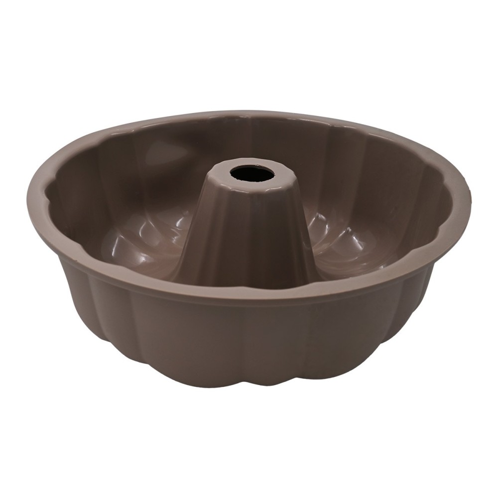 Φόρμα Κέικ Σιλικόνης (Φ26) Φουσκωτή Sidirela Dark Beige E-0037-2