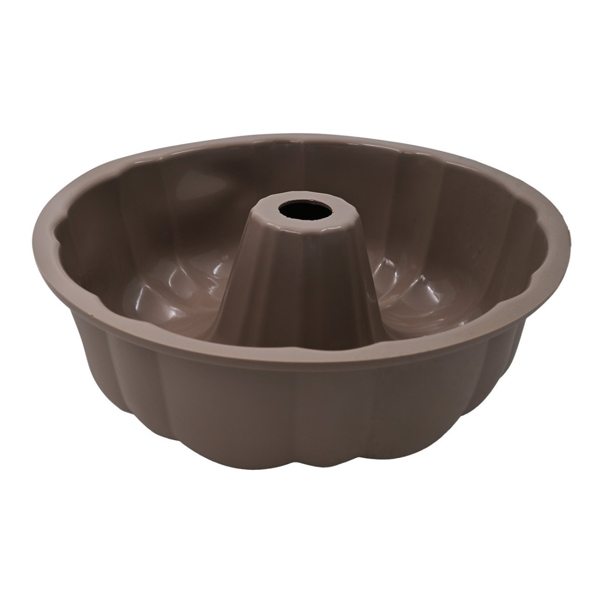 Φόρμα Κέικ Σιλικόνης (Φ26) Φουσκωτή Sidirela Dark Beige E-0037-2
