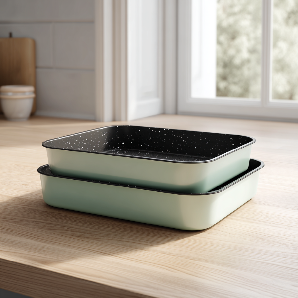 Sidirela Candy Duo Baking Set: Σετ 2 Αντικολλητικά Ορθογώνια Ταψιά (Ν.34 & Ν.40)