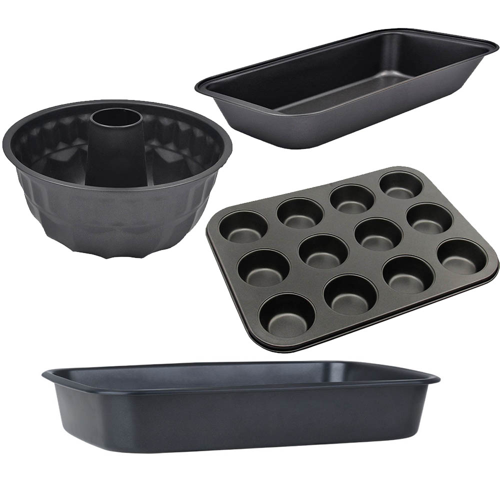 Sidirela Nouar Master Baking Set: Ολοκληρωμένο Σετ 4 Αντικολλητικών Σκευών - Grey Edition