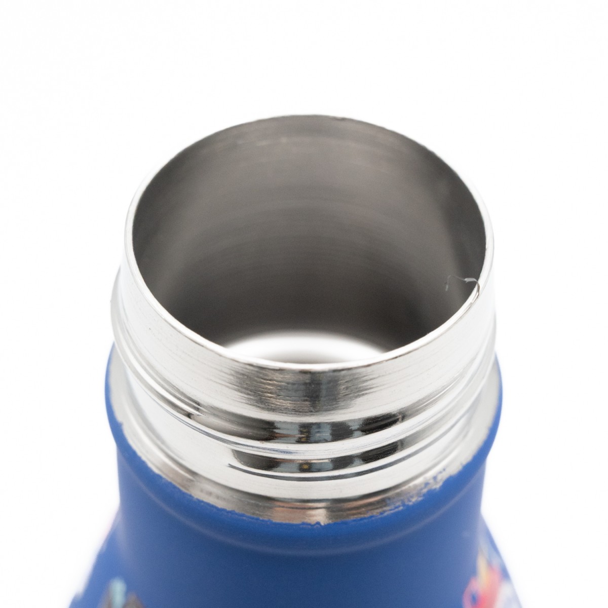 Happy Trucks Παιδικό Ανοξείδωτο Θερμός 500ml Μπλε με Βιδωτό Καπάκι & Soft Υφή