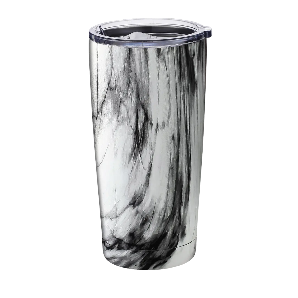 Sidirela Tower Ποτήρι Θερμός 600ml Ανοξείδωτο Ατσάλι - White Marble