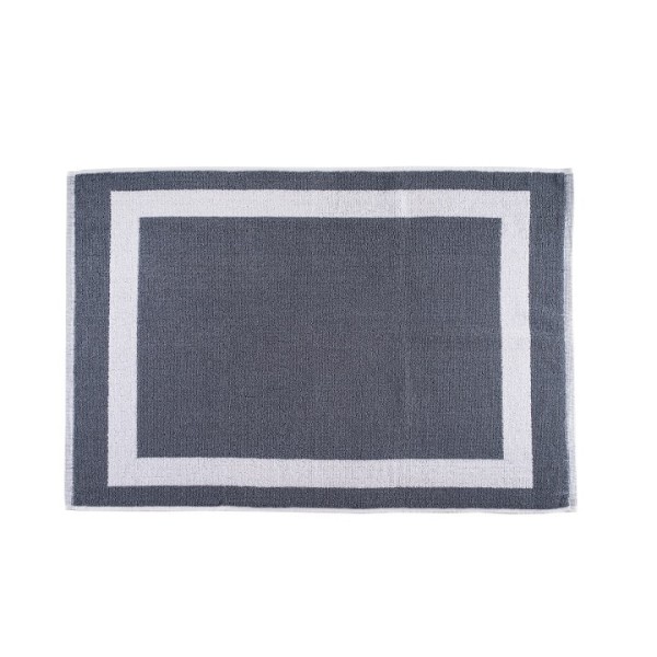 Πατάκι Μπάνιου Ξενοδοχείου Πίνακας 650gsm (50x75) 100% Βαμβάκι - Astron Italy Grey