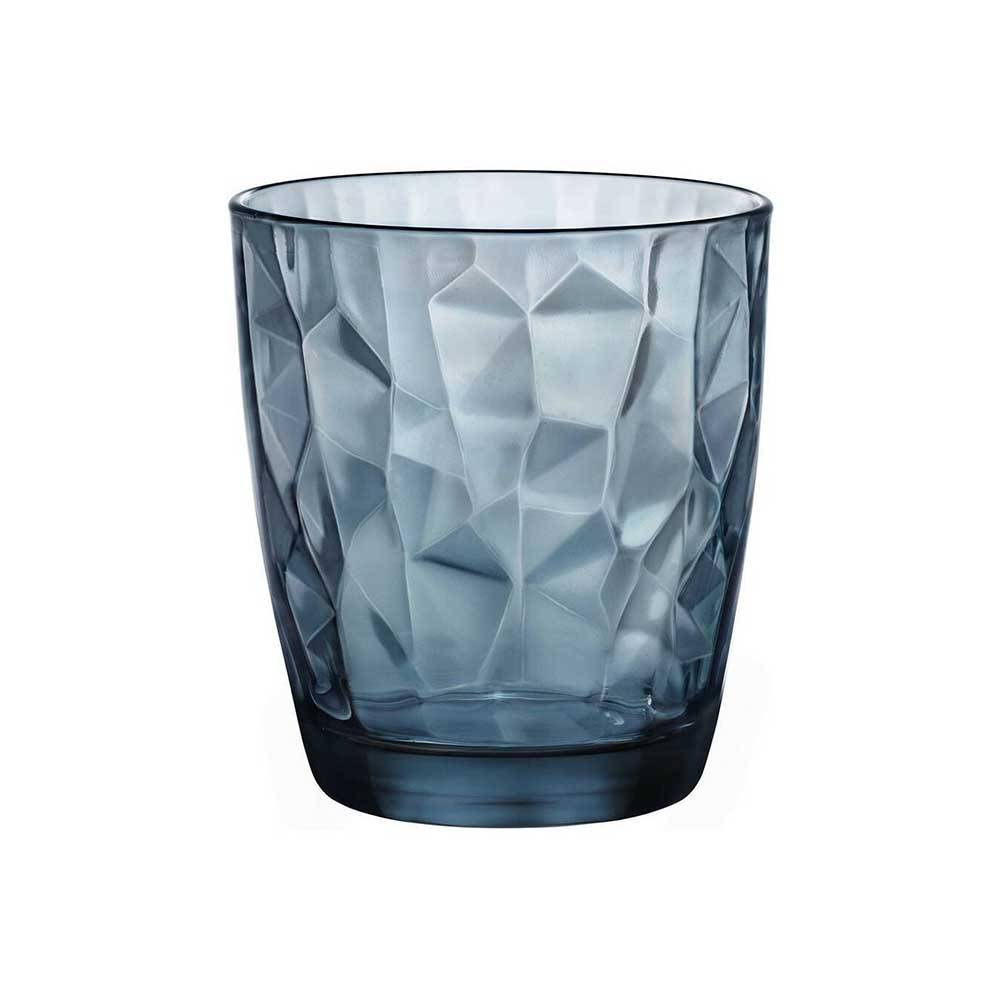 Bormioli Rocco Diamond σετ 6 ποτήρια κρασιού 300ml από γυαλί σε μπλε χρώμα 524745