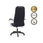 Καρέκλα γραφείου Torrent  με διπλό ύφασμα Mesh χρώμα μαύρο 66,5x70x123/133εκ.