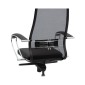 Καρέκλα γραφείου εργονομική Samurai-1  με ύφασμα Mesh σε μαύρο 70x70x124/134εκ.