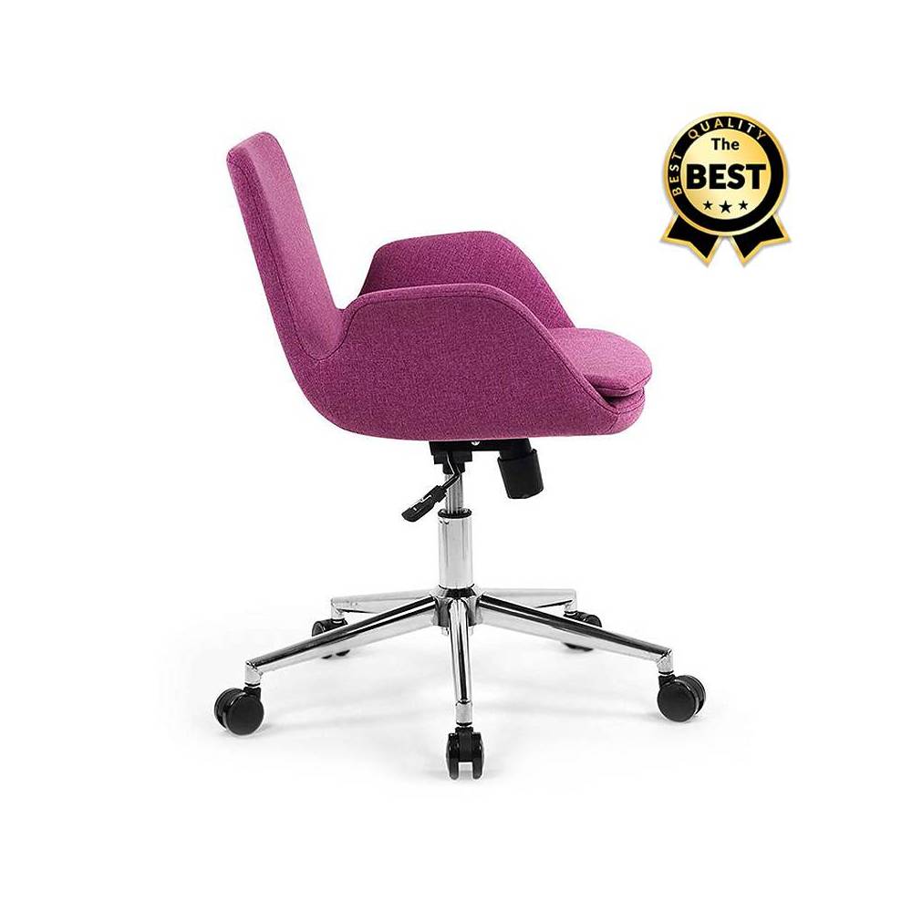 Καρέκλα εργασίας Maxim Up Megapap υφασμάτινη χρώμα ροζ 65x60x90εκ.
