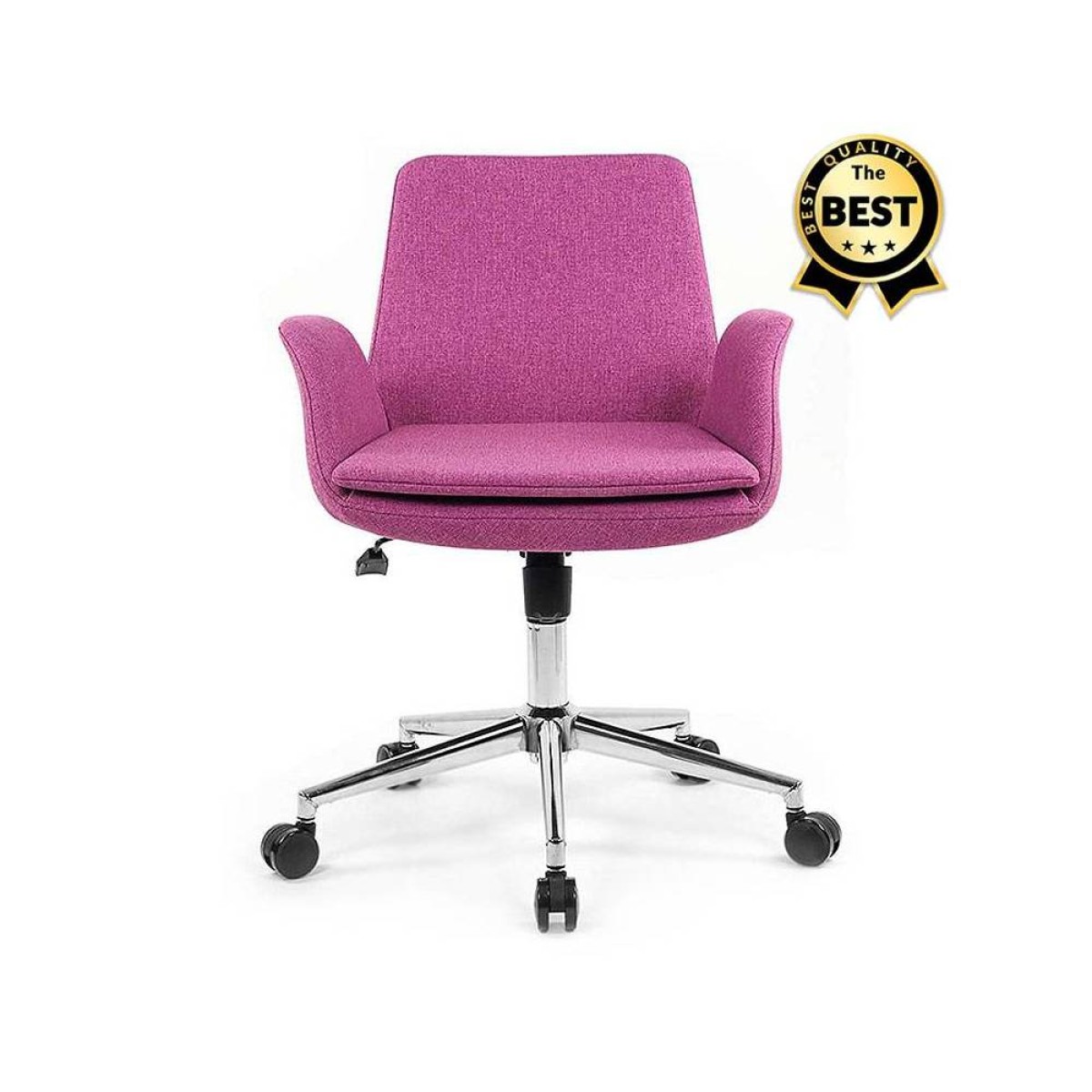 Καρέκλα εργασίας Maxim Up  υφασμάτινη χρώμα ροζ 65x60x90εκ.