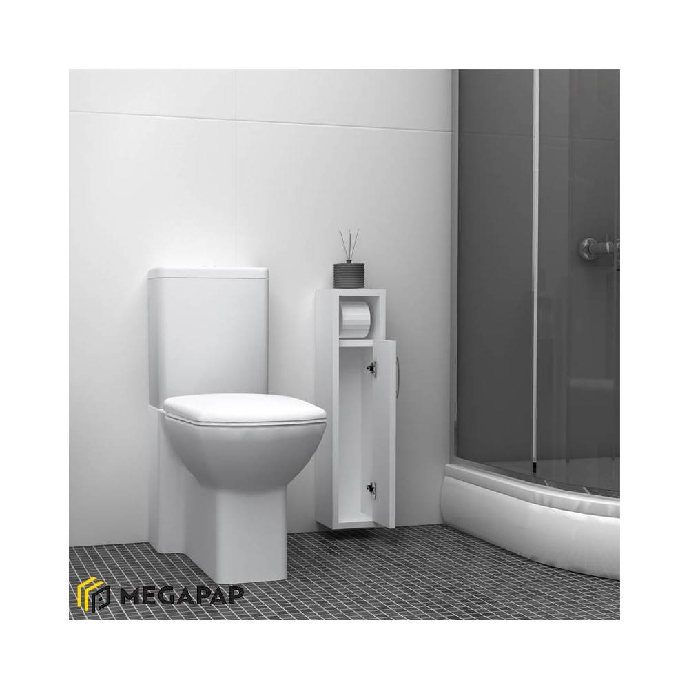 Στήλη μπάνιου μελαμίνης Murray Megapap χρώμα λευκό 16x14x70εκ.