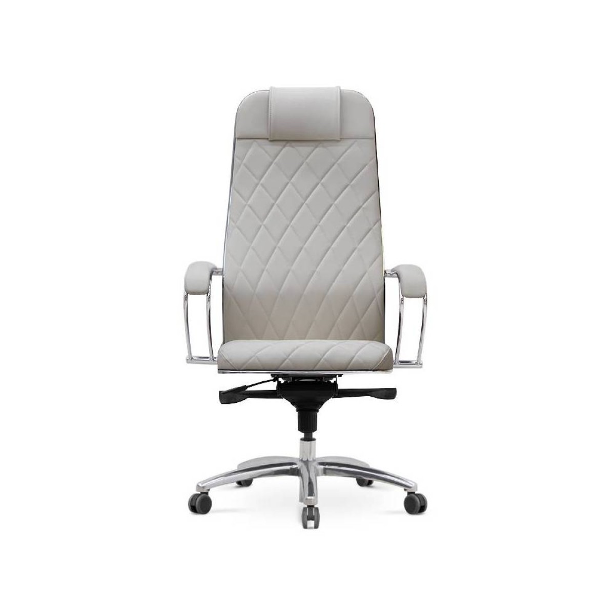 Καρέκλα γραφείου εργονομική Samurai-9  από τεχνόδερμα σε λευκό 70x70x120/130εκ.