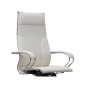Καρέκλα γραφείου εργονομική Samurai-6  από τεχνόδερμα σε λευκό 70x70x124/134εκ.