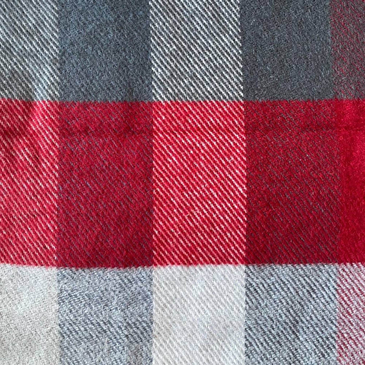 Κουβέρτα - Ριχτάρι από βαμβάκι και ακρυλικό 130x170cm καρώ κόκκινο-μπλε-λευκό χρώμα TNS 39-800-0022