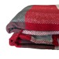 Κουβέρτα - Ριχτάρι από βαμβάκι και ακρυλικό 130x170cm καρώ κόκκινο-μπλε-λευκό χρώμα TNS 39-800-0022