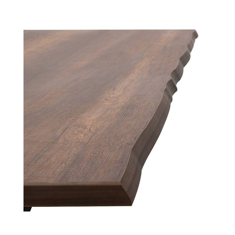 Τραπέζι Walter Megapap Mdf - μεταλλικό χρώμα καρυδί 160x80x75εκ.