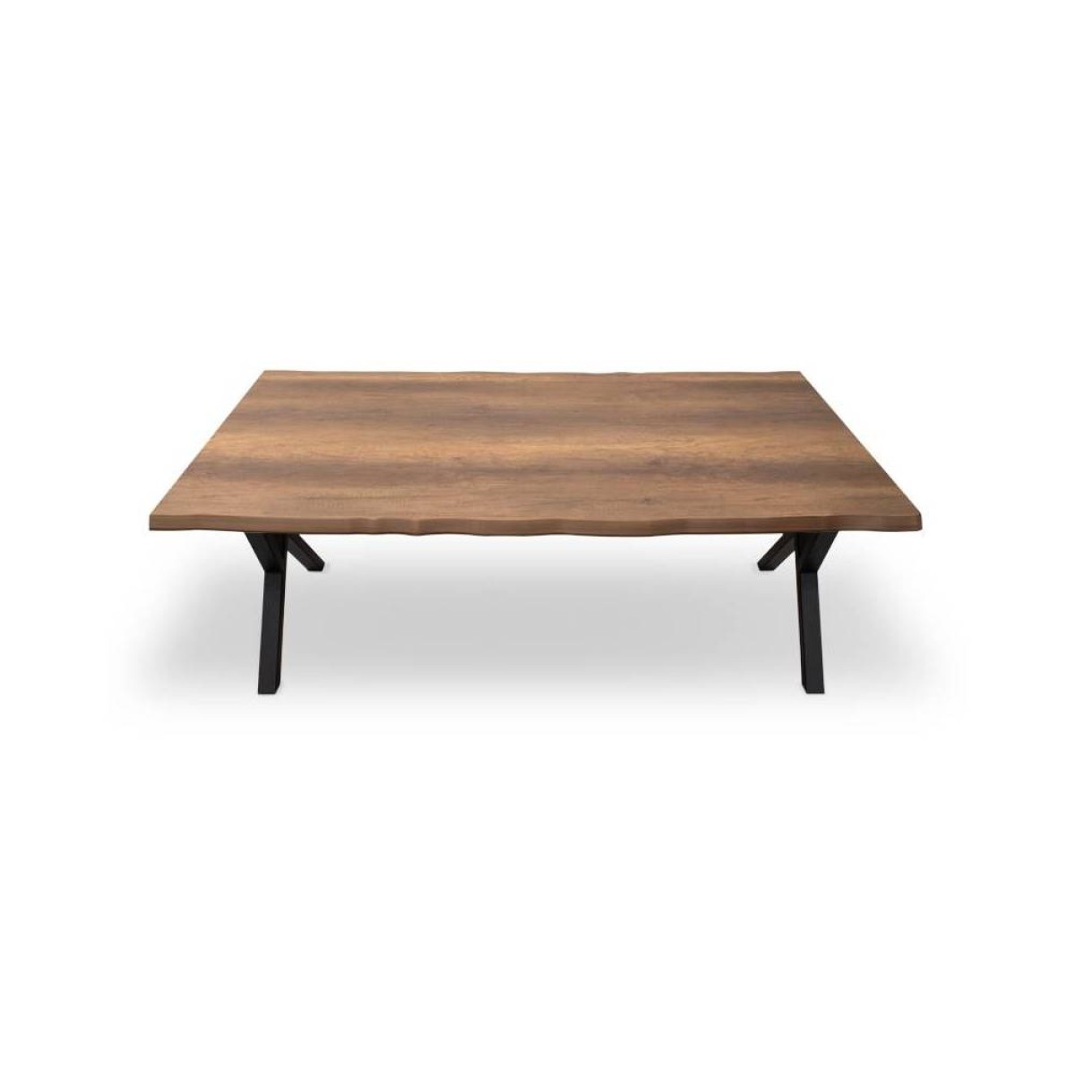 Τραπέζι Walter  Mdf - μεταλλικό χρώμα καρυδί 160x80x75εκ.